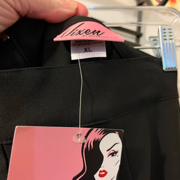 Vixen by Micheline Pitt Black Vacation Wide Leg Pants - Picture 3 of 7